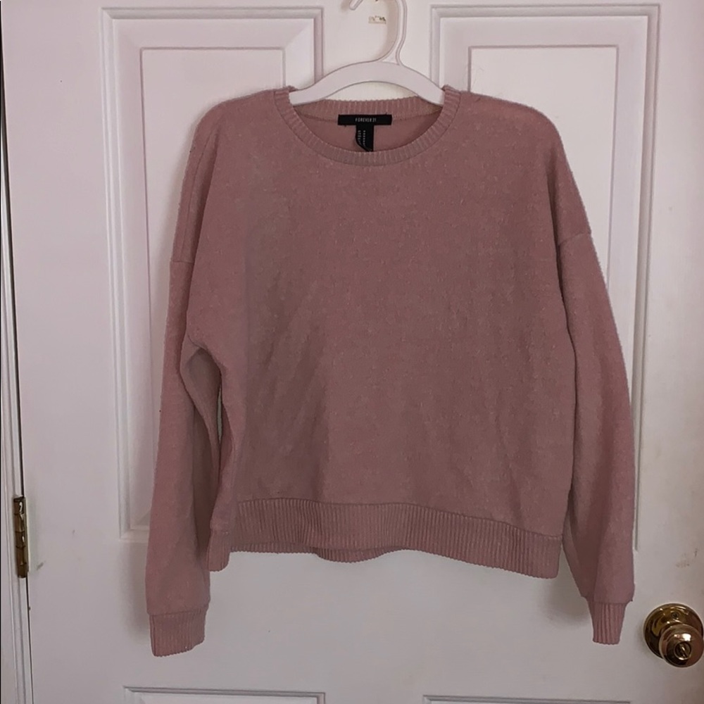 blush crewneck sweater